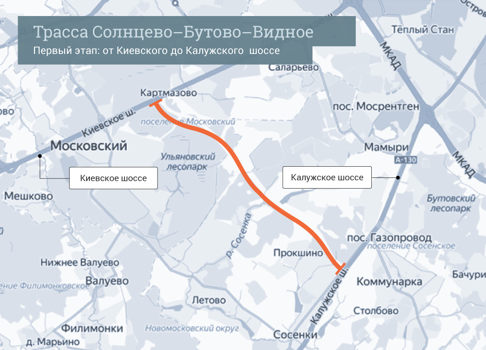 Видное москва км. Трасса Солнцево Бутово Видное. Метро Солнцево Бутово Варшавское шоссе схема. Солнцево-Бутово-Варшавское шоссе схема. Новая дорога Бутово Солнцево Видное.